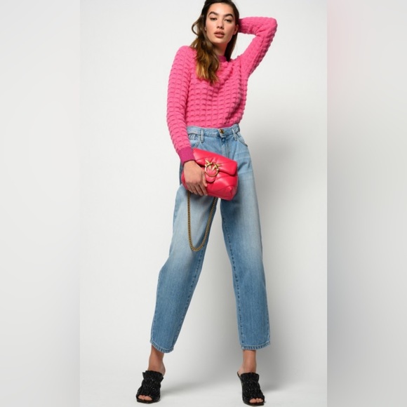 PINKO JEANS WITH ELASTICATED WAIST - DENIM Size 25 - Picture 5 of 6